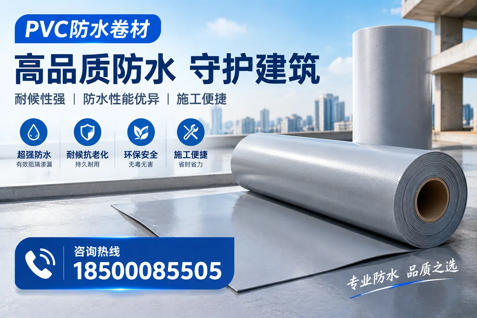 PVC防水卷材的防水效果评测，适合琼海的科学依据