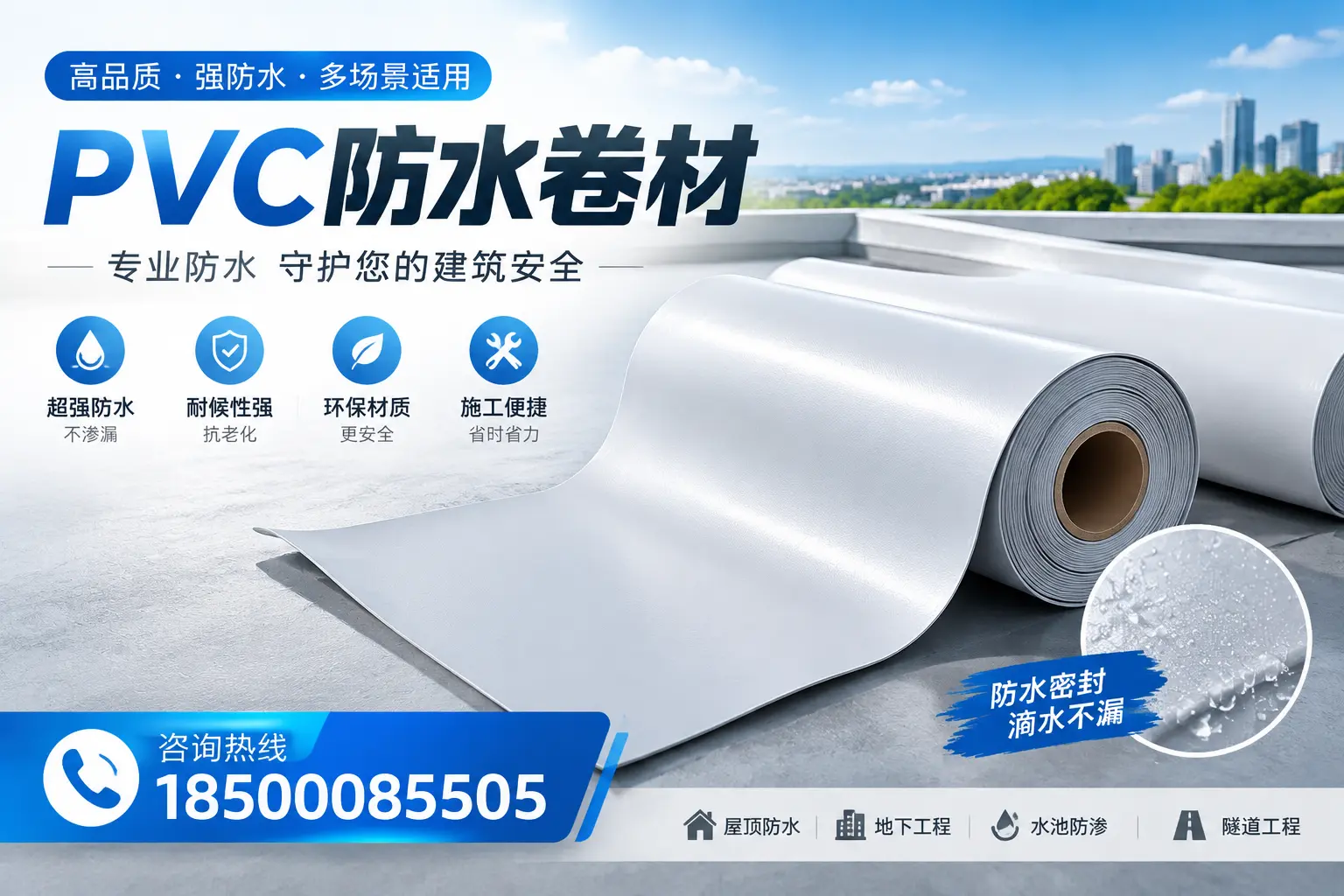 PVC防水卷材的市场竞争分析，琼海品牌选择参考